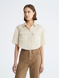 Укороченная рубашка на пуговицах Calvin Klein
