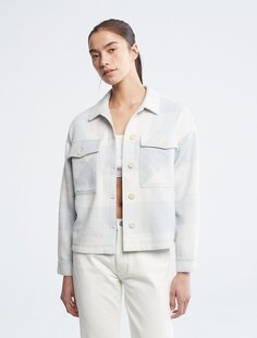 Куртка-рубашка оверсайз в клетку Calvin Klein