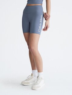 Спортивные гладкие велосипедные шорты с высокой талией Calvin Klein