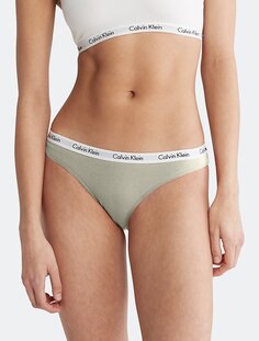 Хлопковое бикини с логотипом Carousel Calvin Klein, серый