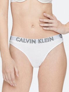 Идеальные хлопковые стринги Calvin Klein, белый