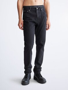 Узкие прямые черные джинсы Calvin Klein, черный