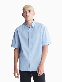 Легкая рубашка с короткими рукавами и короткими рукавами на пуговицах с карманами Calvin Klein