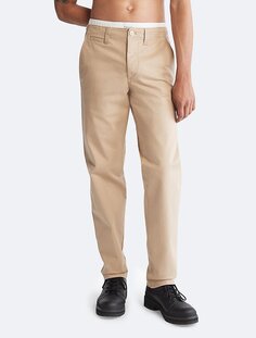 Твердые утилитарные брюки чинос Calvin Klein, белый