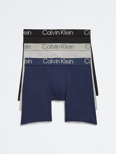 Ультрамягкие трусы-боксеры Modern 3-Pack Calvin Klein, черный