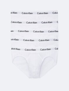 Комплект из 5 хлопковых эластичных трусов Calvin Klein, белый
