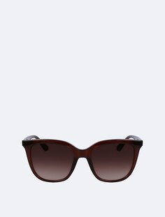 Модифицированные прямоугольные солнцезащитные очки Calvin Klein, коричневый