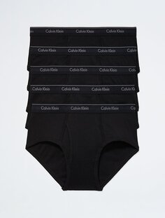 Хлопковые классические трусы из 5 пар Calvin Klein, черный