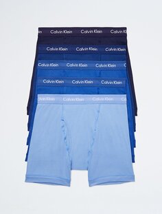 Набор из 5 трусов-боксеров Cotton Classics Calvin Klein, синий