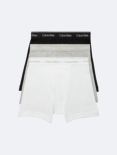 Хлопковые классические трусы-боксеры из 3 пар Calvin Klein, белый
