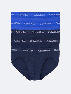 Комплект из 5 хлопковых эластичных трусов Calvin Klein, синий