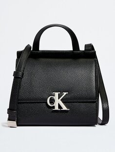 Маленькая сумка через плечо Archive с квадратным клапаном Calvin Klein, черный