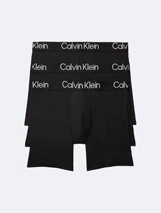 Ультрамягкие трусы-боксеры Modern 3-Pack Calvin Klein, черный