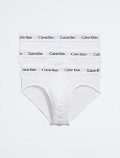 Комплект из 3 хлопковых эластичных трусов Calvin Klein, белый