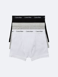 Хлопковые эластичные шорты из 3 предметов Calvin Klein, черный