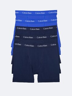 Комплект из 5 трусов-боксеров из хлопка стрейч Calvin Klein, синий