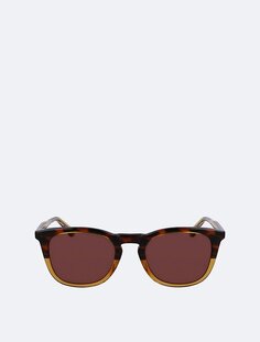 Круглые солнцезащитные очки из ацетата Calvin Klein, коричневый