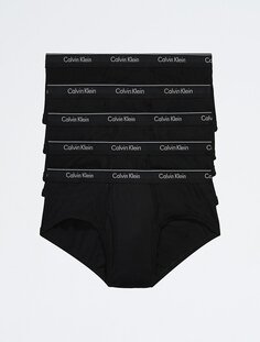 Хлопковые классические трусы из 5 шт. Calvin Klein, черный