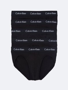 Комплект из 5 хлопковых эластичных трусов Calvin Klein, черный