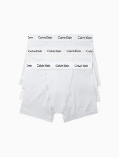 Хлопковые эластичные шорты из 3 предметов Calvin Klein, белый