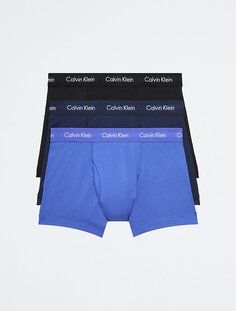 Хлопковые эластичные шорты из 3 предметов Calvin Klein, черный