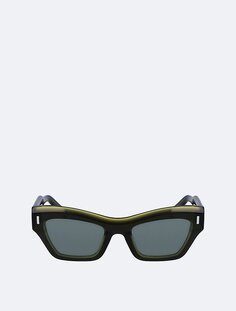 Солнцезащитные очки-бабочки из ацетата Calvin Klein, оливковый