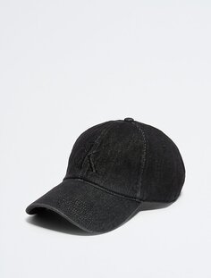 Джинсовая кепка с монограммой и логотипом Calvin Klein, черный
