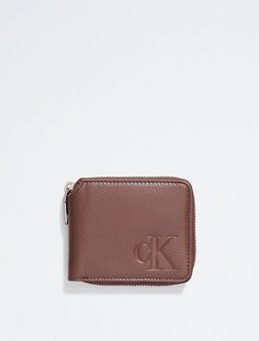 Компактный кошелек на молнии All Day Calvin Klein, коричневый