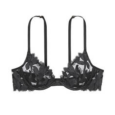 Бюстгальтер Victoria&apos;s Secret Very Sexy Unlined Floral Embroidered Demi, черный