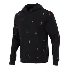 Худи Nike Air Jordan Full Print Athleisure Casual Sports, черный/красный