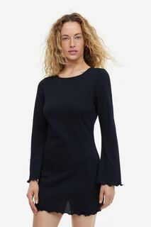 Короткое пляжное платье H&amp;M, черный H&M