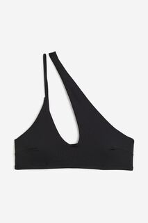 Асимметричный лиф бикини с подкладками H&amp;M, черный H&M