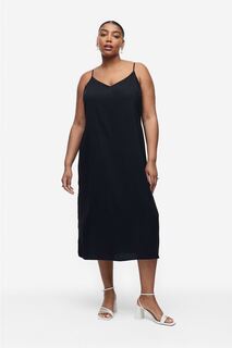 Платье-комбинация из крепа H&amp;M, черный H&M