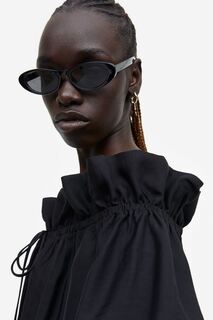 Овальные солнцезащитные очки H&amp;M, черный H&M