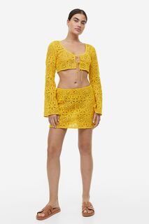 Пляжная юбка крючком H&amp;M, желтый H&M