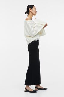 Длинная юбка из джерси H&amp;M, черный H&M