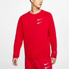 Свитшот Nike Embroidered Fleece Lined Stay Warm Round Neck, красный