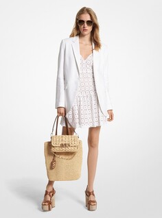 Блейзер Michael Michael Kors Linen Blend Boyfriend, белый