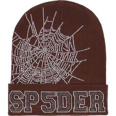 Шапка Sp5der Web Beanie, коричневый