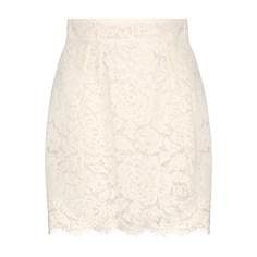 Кружевная мини-юбка Dolce &amp; Gabbana, белый