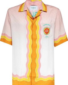 Рубашка с короткими рукавами и кубинским воротником Casablanca, разноцветная