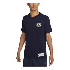 Футболка Men&apos;s Nike Geometry Pattern Printing Round Neck Short Sleeve Blue T-Shirt, Черный