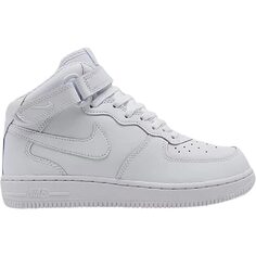 Кроссовки Nike Force 1 Mid LE PS Triple White, белый