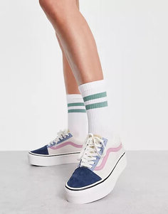 Кроссовки на высокой подошве Vans Old Skool Stackform, мультиколор