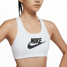Спортивный бюстгальтер Nike Dri-FIT Swoosh, белый