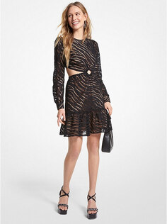 Платье Michael Michael Kors Zebra Eyelet Cotton Cutout, черный