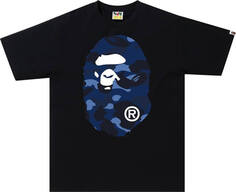 Футболка BAPE Color Camo Big Ape Head, черный/темно-синий