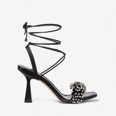 Босоножки MICHAEL Michael Kors Lucia Embellished Leather Sandal, черный