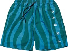 Шорты для плавания Parra Aqua Weed Waves, зелено-голубой/бирюзовый