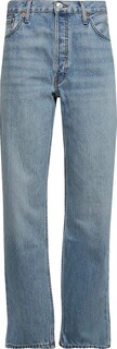 Свободные длинные джинсы, застиранный индиго Re/Done